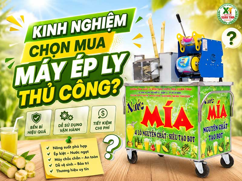 Kinh nghiệm chọn mua máy ép ly thủ công cho quán đồ uống?