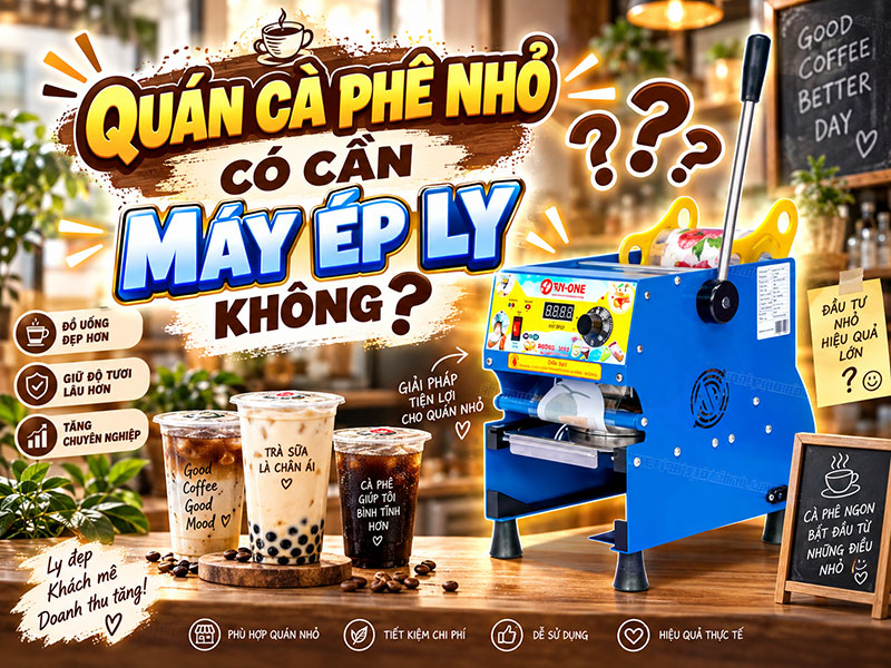 Quán Cà Phê Nhỏ Có Cần Máy Ép Ly Không?